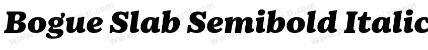 Bogue Slab Semibold Italic字体转换
